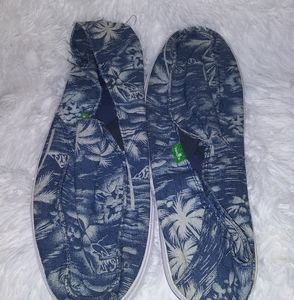SANUK MEN’S DON BRO BLUE HAWAIIAN SHOES SIZE 11
